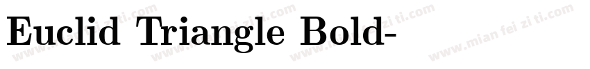 Euclid Triangle Bold字体转换